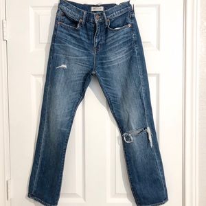 Madewell straight crop jeans